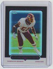 2005 Topps Chrome Black Refractor Lavar Arrington Redskins #96/100