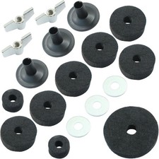 18 Pieces Cymbal Replacement Accessories Drum Cymbal Stand Felt Hi-Hat Clutch