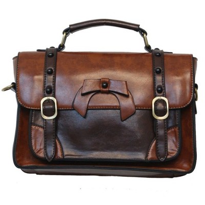Banned Handtasche / Henkeltasche - Leather Bow Hellbraun