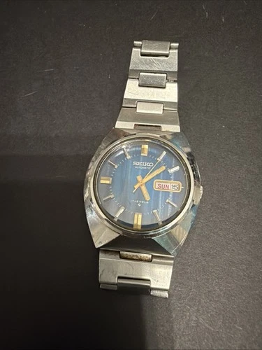 Vintage 1970s Seiko 17 Jewel Automatic Watch Prism Faceted Crystal