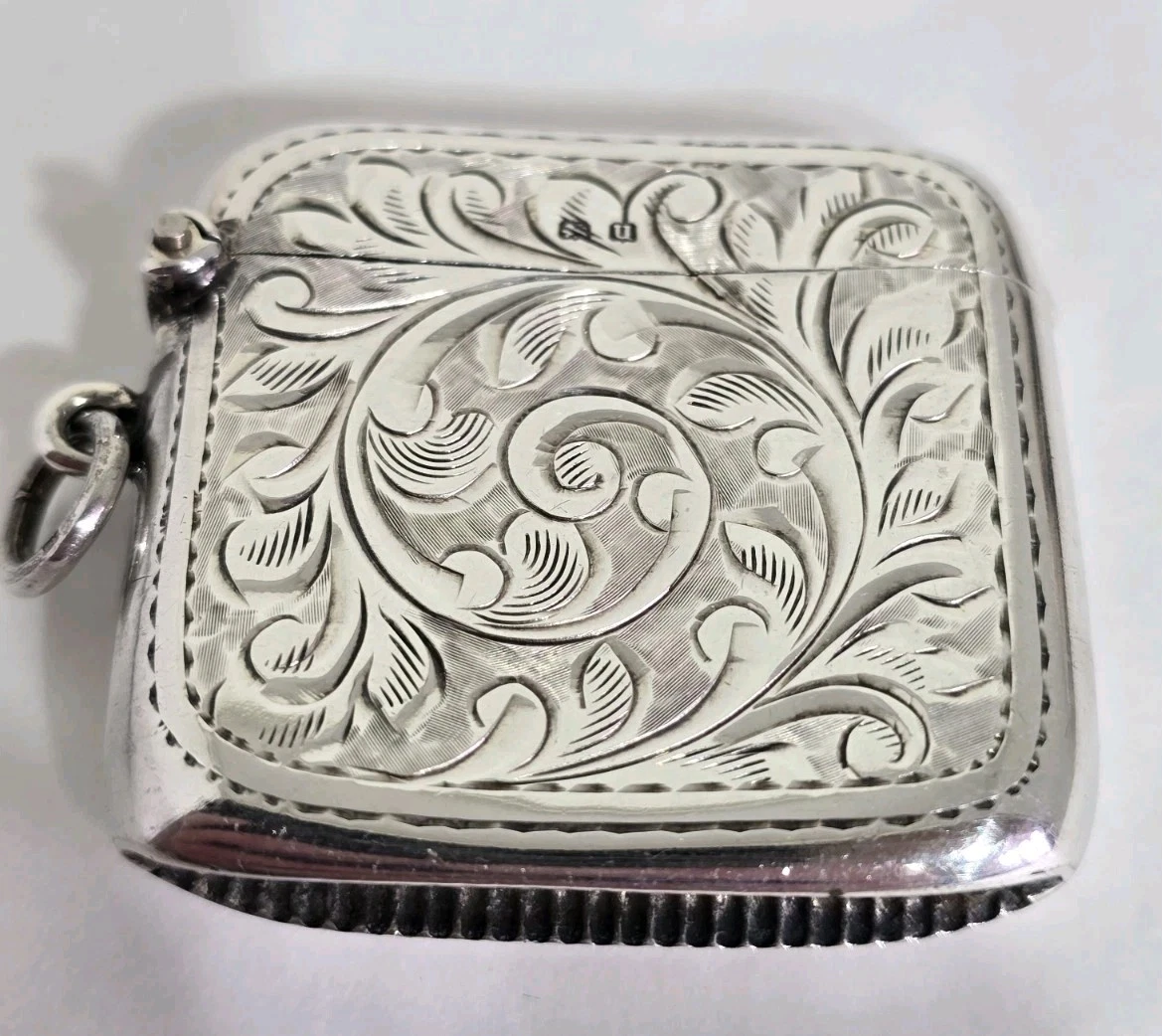 Joseph Gloster in Antique Solid Silver Cigarette & Vesta Cases for