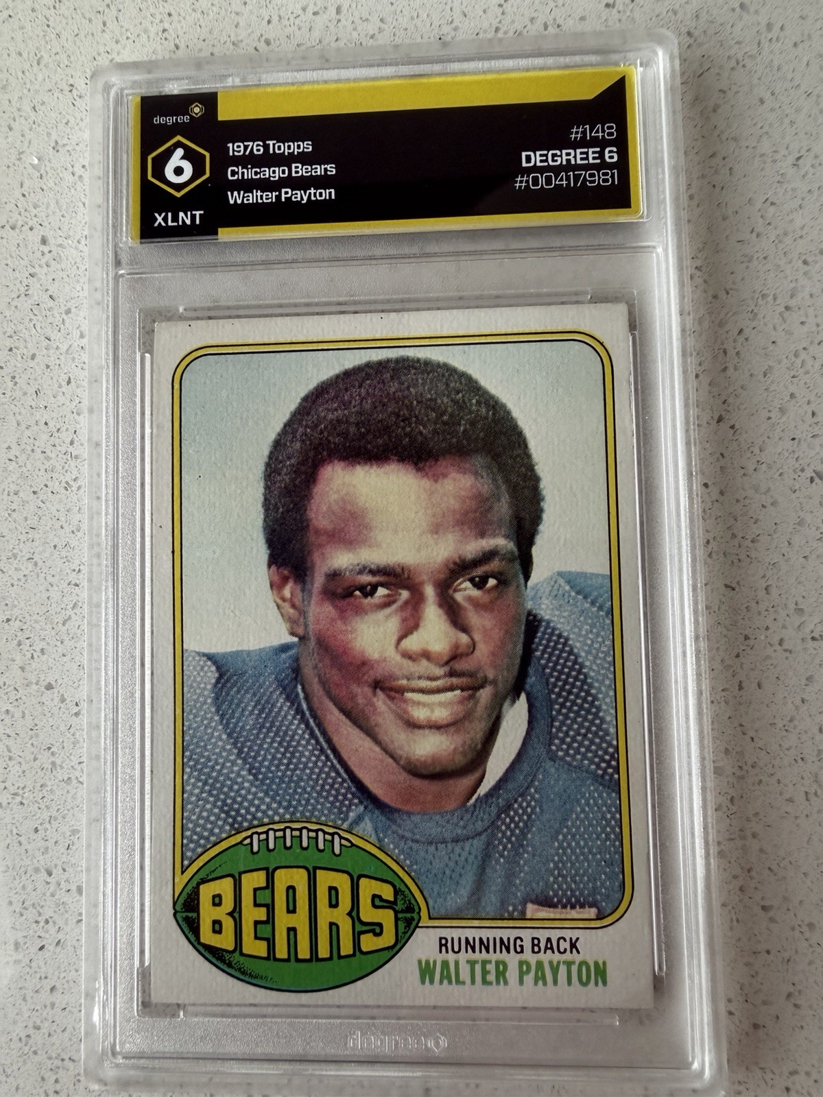 1976 Topps - Walter Payton #148 (RC) Graded 6 Degree XLNT