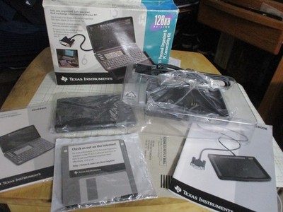 Vintage Texas Instruments PS-6555 128KB Personal Organizer & PC Connectivity Kit