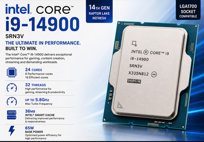 NEW Intel Core i9-14900 24-Core 5.8GHz LGA1700 i9 14900 CPU Processor SRN3V