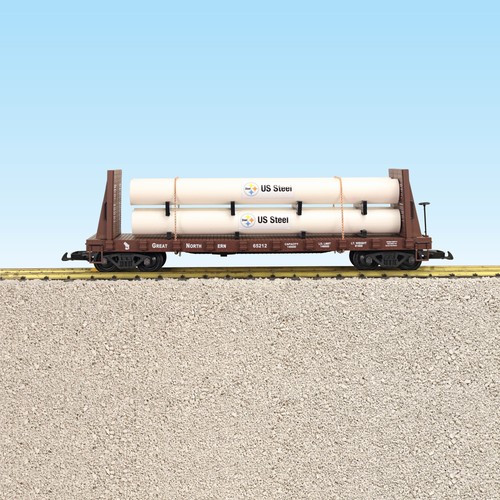 Trenes EE. UU. R17610A G Great Northern vagón plano de carga de tubería #65212 | Zustand: New