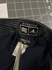 Adidas Golf Skort Size 10 Navy Blue / White Stripe Stretch Pickleball Tennis
