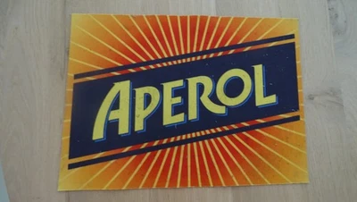 APEROL SPRITZ TAPIS APERITIF PROSECCO BAR RAILS GRADE RUBBER NO VERRE - Photo 1/2