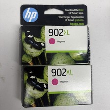 2x HP 902XL Magenta Ink Cartridge EXP 10/2026 BRAND NEW