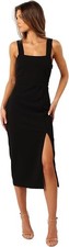 Petal and Pup Dress Womens 8 Black Hyatt Midi New