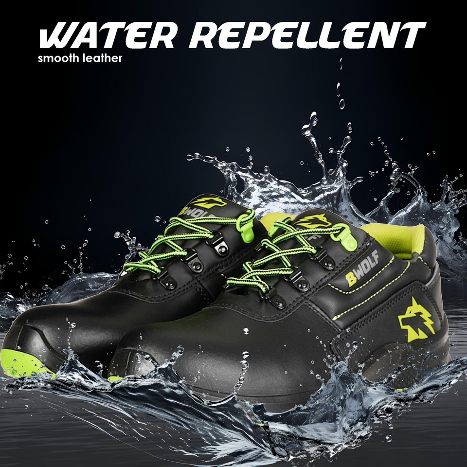 Scarpe Antinfortunistiche HiS3 S3 Uomo – Puntale In Acciaio, Idrorepellenti, Antiscivolo – Taglia 43 Nero