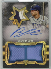 2020 TOPPS Triple Threads Brandon Lowe Onyx #RFPARBL / JSY AU【02/35】 Tampa Bay R