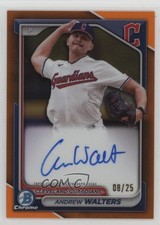 2024 Bowman Chrome Prospect Orange Refractor 8/25 Andrew Walters Auto w5p