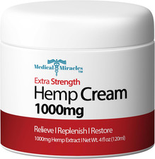 Hemp Relief Cream - Ideal for HIPS, Joints, Neck, Back, Elbows, Fingers, Hands
