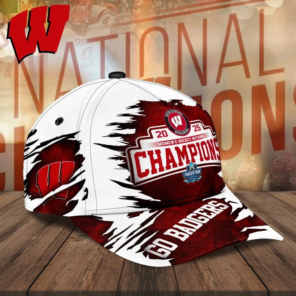 Wisconsins Badge Women’s Ice Hockey Baseball Cap