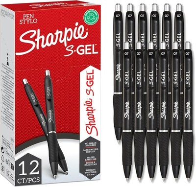 SHARPIE S-Gel Gelstifte | mittlere Spitze (0,7 mm) | Gelschreiber mit schwarzer