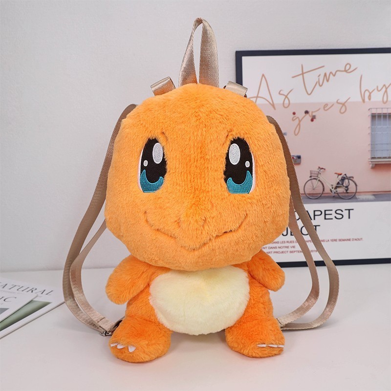 Mochila Fire Dragon Pet 14.8" Bolsa de Juguete de Peluche Bolsa Trasera de Juego Mochila de Anime Muñeca-