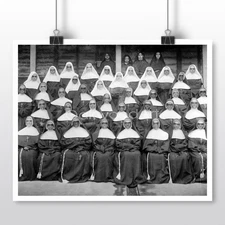 1899 BLACK NUNS Sisters of the Holy Family, New Orleans, Vintage Photo Reprint