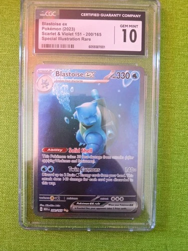 CGC 10 2023 Pokemon Scarlet & Violet 151 #200 Blastoise ex Gem Mint PSA