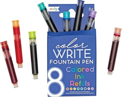 Ooly Colorful Fountain Pen Ink Refills Set of 8 Multicolor for Ooly Pens