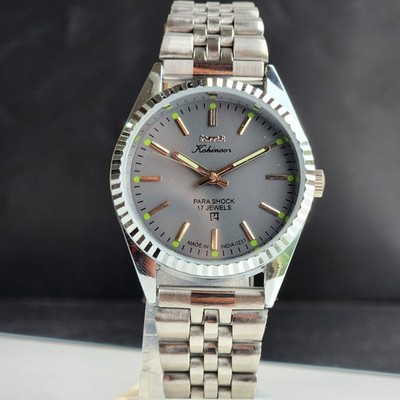 Vintage HMT Kohinoor Fluted Bezel Mechanical Hand Winding Wrist Watch A27