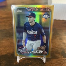 2024 Pro Debut  Gold  /50 #PDC-19 Jacob Gonzalez  - Kannapolis White Sox