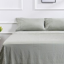 100 Cotton Full Sheet Set - 4 Piece Cotton Sheets Full Size Bed Set, Soft, S...