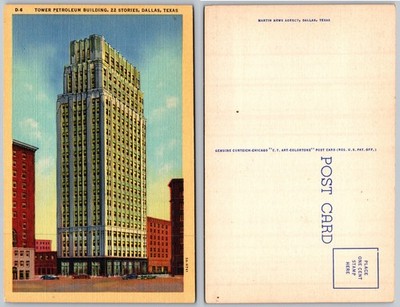 Dallas TX Tower Petroleum Building Skyscraper Postcard