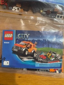 Lego 60009 City Helicopter Arrest Complete Set With Minifigures Manuals NO Decal