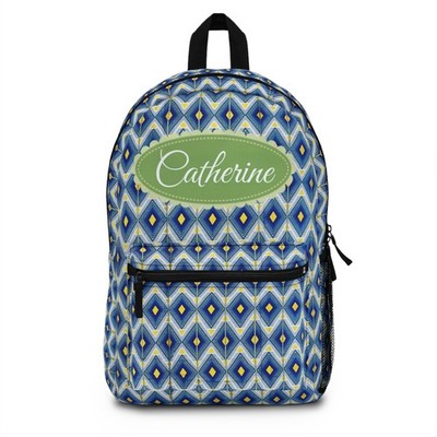 Personalized Backpack Geometric Design, Stylish School Bag, Travel Backpack