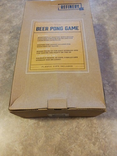 Jeu De Beer Pong En Bois Pliable Mini Table, Studio Mercantile, Neuf (défaut Mineur)