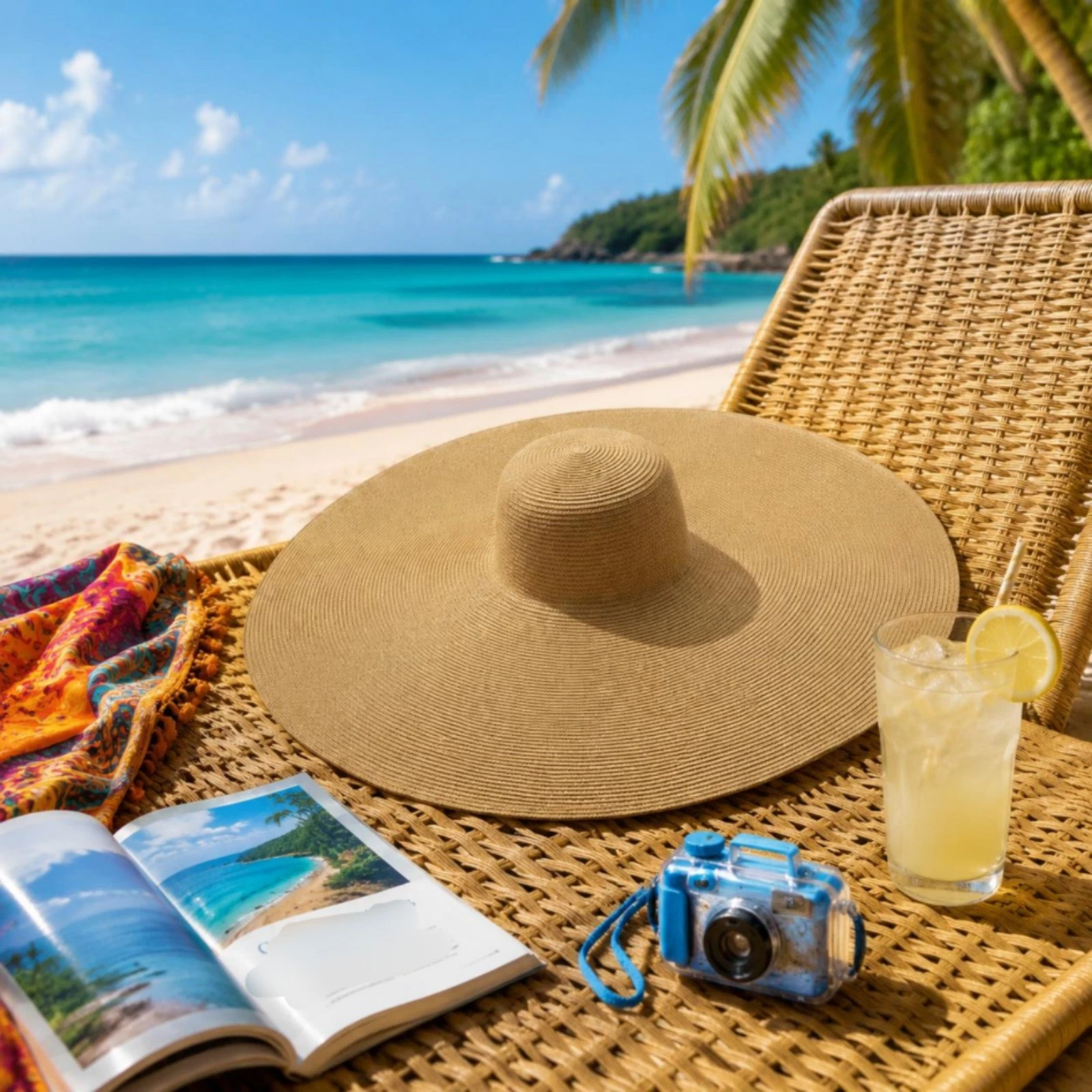 Foldable Beach Sun Hat Packable Wide Brimmed Straw Sun Hat Lightweight