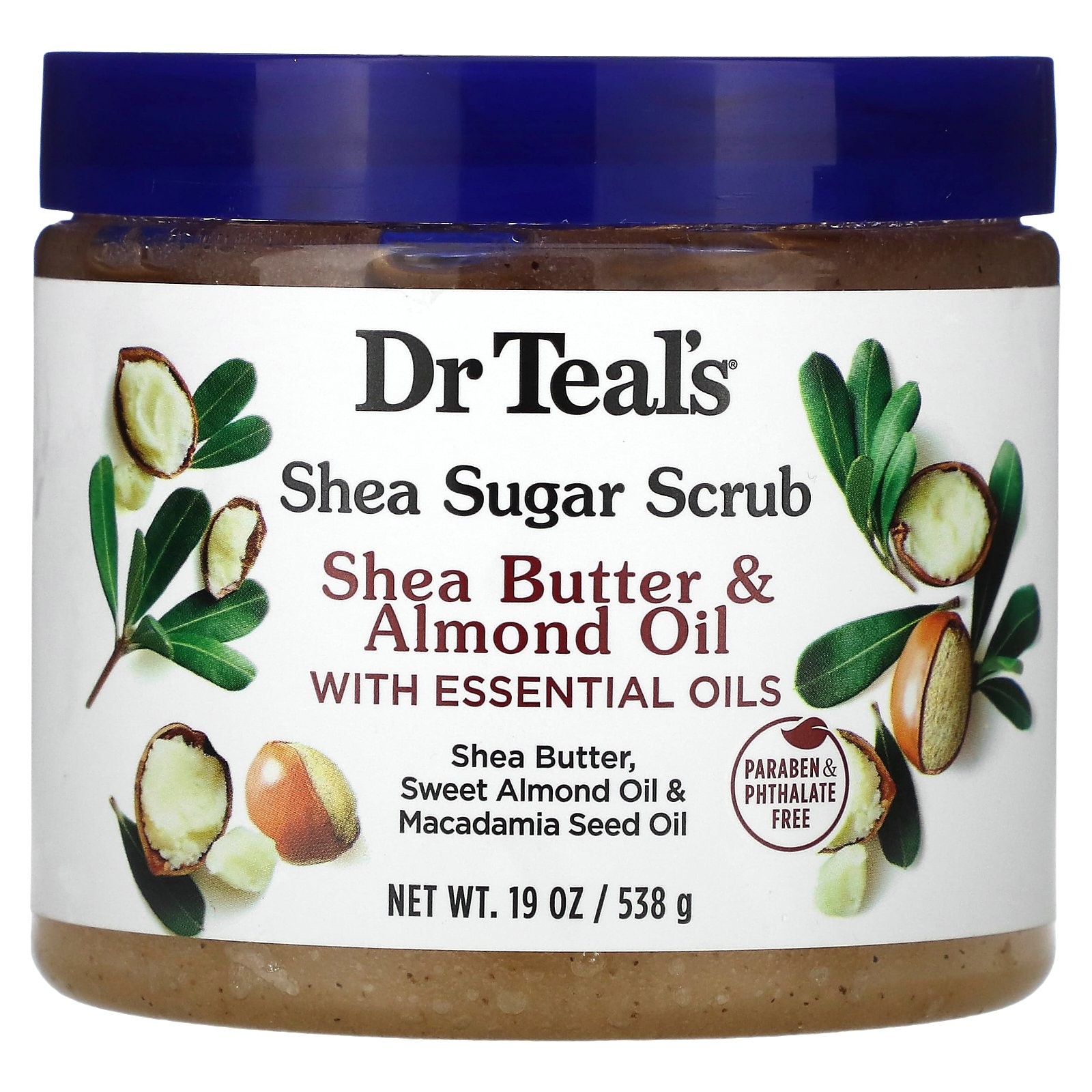 Сахарный скраб с маслом Ши маслом Ши и миндальным маслом с эфирными маслами 19 унций 538 г 2890₽