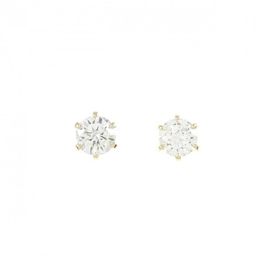 Authentic K18YG ST Diamond Earrings 0.218CT 0.231CT H SI2 VG-GOOD  #270-003-9...