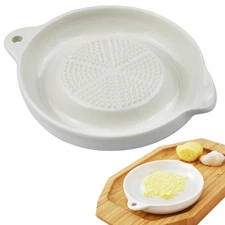Ceramic Garlic Grater Plate for Ginger Onion Cheese Lemon Vegetables