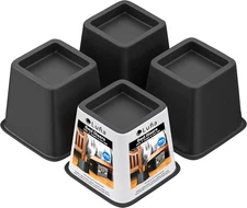 Lufia 3-inch Bed Furniture Risers Heavy Duty, Stackable Bed Lifts Risers for ...