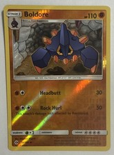 Boldore 70/149 UC Reverse Holo Pokemon TCG Card Sole e Luna Near Mint