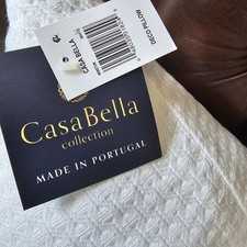 Casa Bella100 Cotton Waffle Weave Throw Pillow Soft White 18x18
