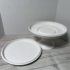Vintage Tupperware Serve It All Set Pedestal Plate Chip  Dip Cake Stand 1532-4