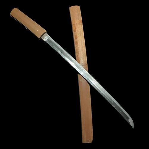 Authentic Wakizashi in Shirasaya, Antique Japanese Sword Nihonto, Edo period - Picture 3 of 15