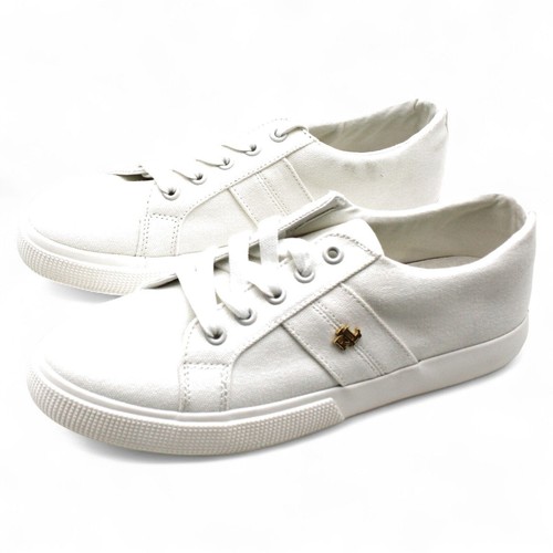 Zapatilla deportiva para mujer Lauren Ralph Lauren Janson II de lona óptica blanca (talla 8,5) - Imagen 4 de 7