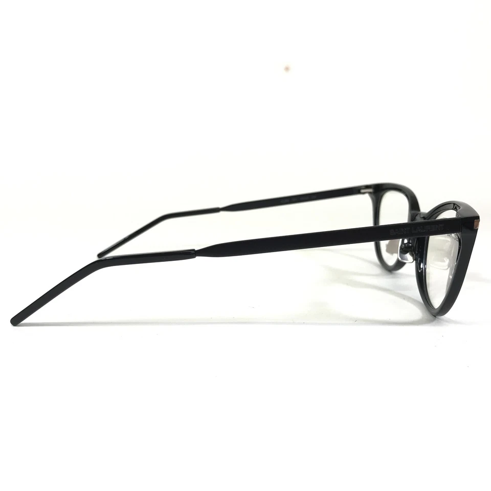 Monturas para gafas Saint Laurent SL264 001 negras redondas ojo de gato borde completo 49-20-145 Foto 4 de 4