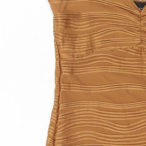 Primark Womens Beige Polyester Blend Bodycon Size 10 Sweetheart - Textured - Picture 12 of 12