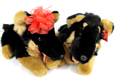 は Vtg. Sound-Mates German Shepherd Fluffy Slippers L (10-12) Stk