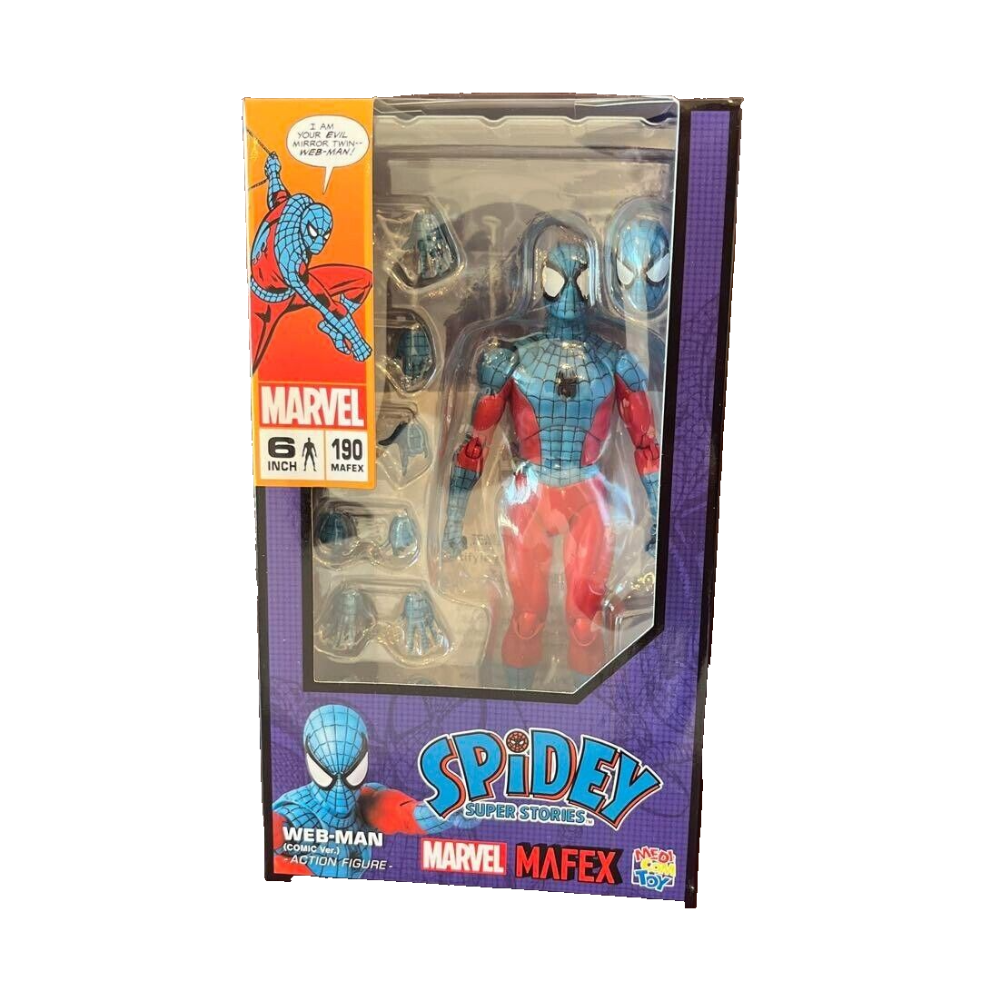 新品未開封　MAFEX No.190 WEB-MAN Comic ver. New Medicom Toy Mafex No.190 Web-Man Comic Ver. Spider-man ABS PVC