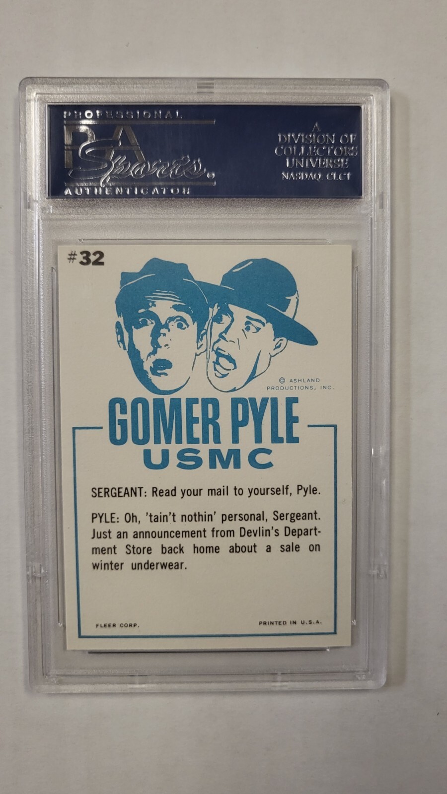 1965 GOMER PYLE 32 TRADING CARD PSA 9 RARE eBay