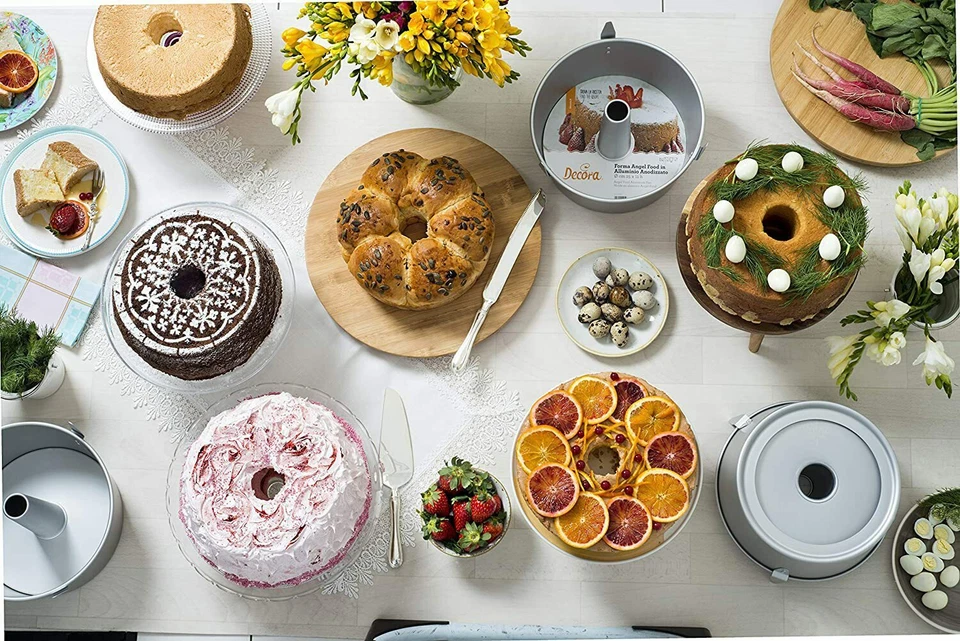 Decora Stampo Angel Food Chiffon Cake in alluminio Ø 25 x 11 Cm - Immagine 3 di 4