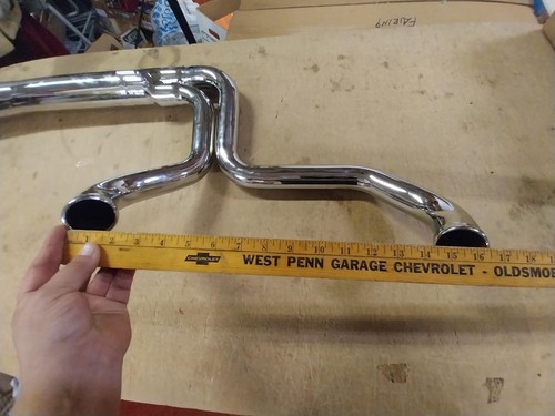 2 Into 1 Exhaust Pipes Chrome 4" Billet Tip FXST Softail Harley Motorcycle New - Picture 7 of 10
