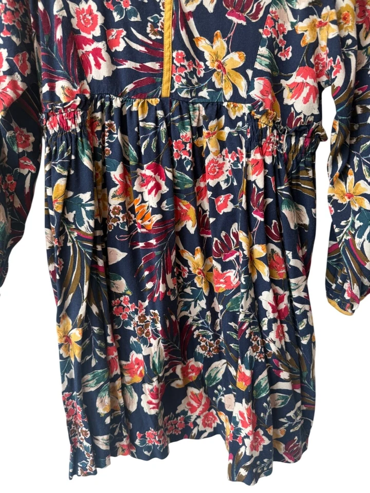 Zara Girls Floral Party Dress Si13-14 Long Sleeve Mini Short Casual Church - Image 3 of 4