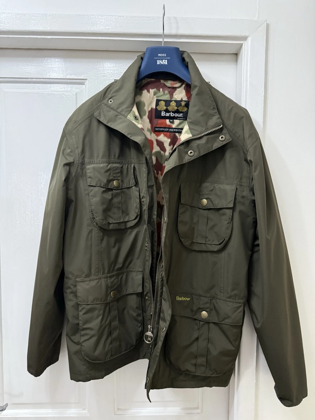 Barbour Jacket Mens M Retail Utility Waterproof Jacket Breathable Lightweight