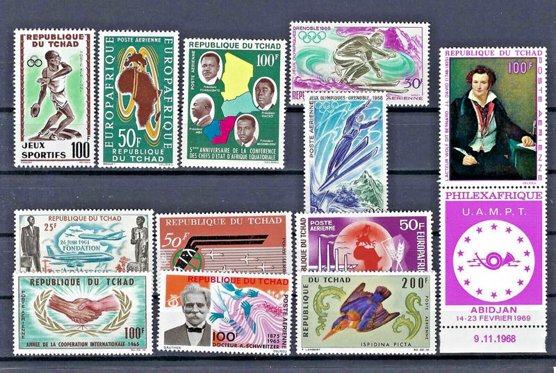 CHAD 1962-1969 #C7**C51 MNH Airmail Assortment